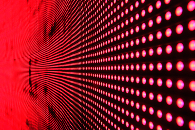 Iluminación LED de color rojo